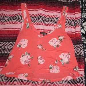 TALULA coral cropped tank